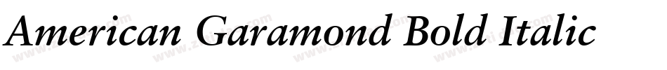 American Garamond Bold Italic BT字体转换